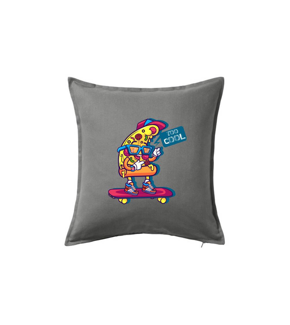 Pizza slice with skateboard