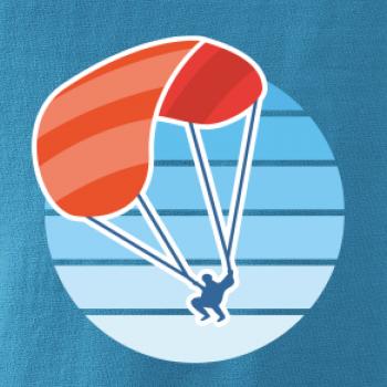 Paragliding oranžový v modrém kolečku