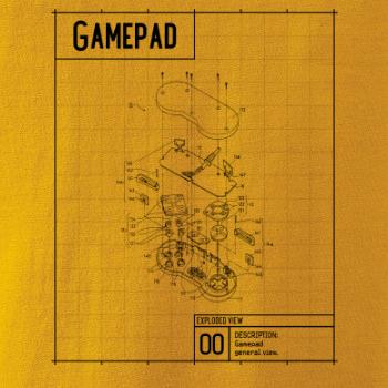 Nákres Gamepad rozebraný