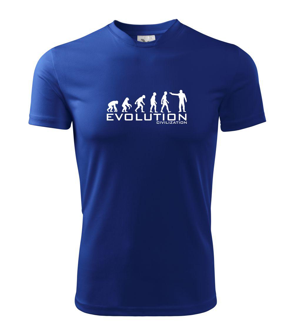 Evoluce civilizace - Dětské triko Fantasy sportovní (dresovina)