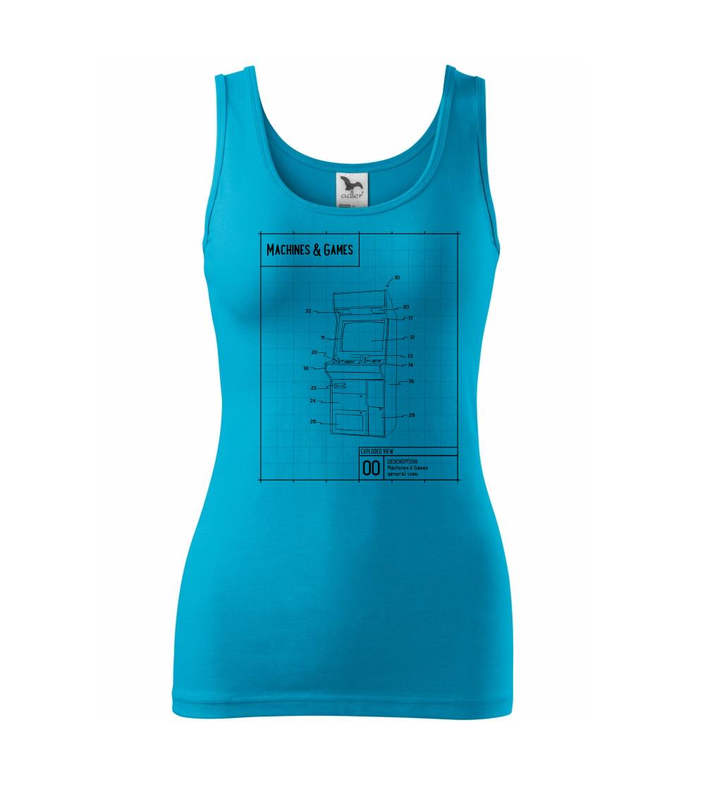 Nákres herní automat zepředu