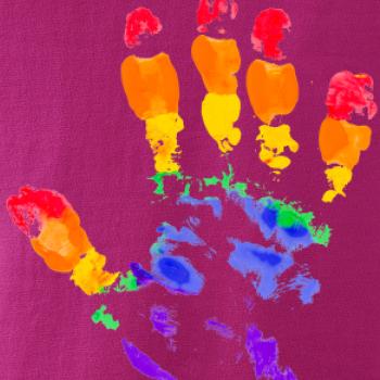 LGBT hand print LGBT hand print