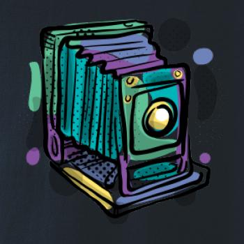 Foťák barevný starý - jedna čočka