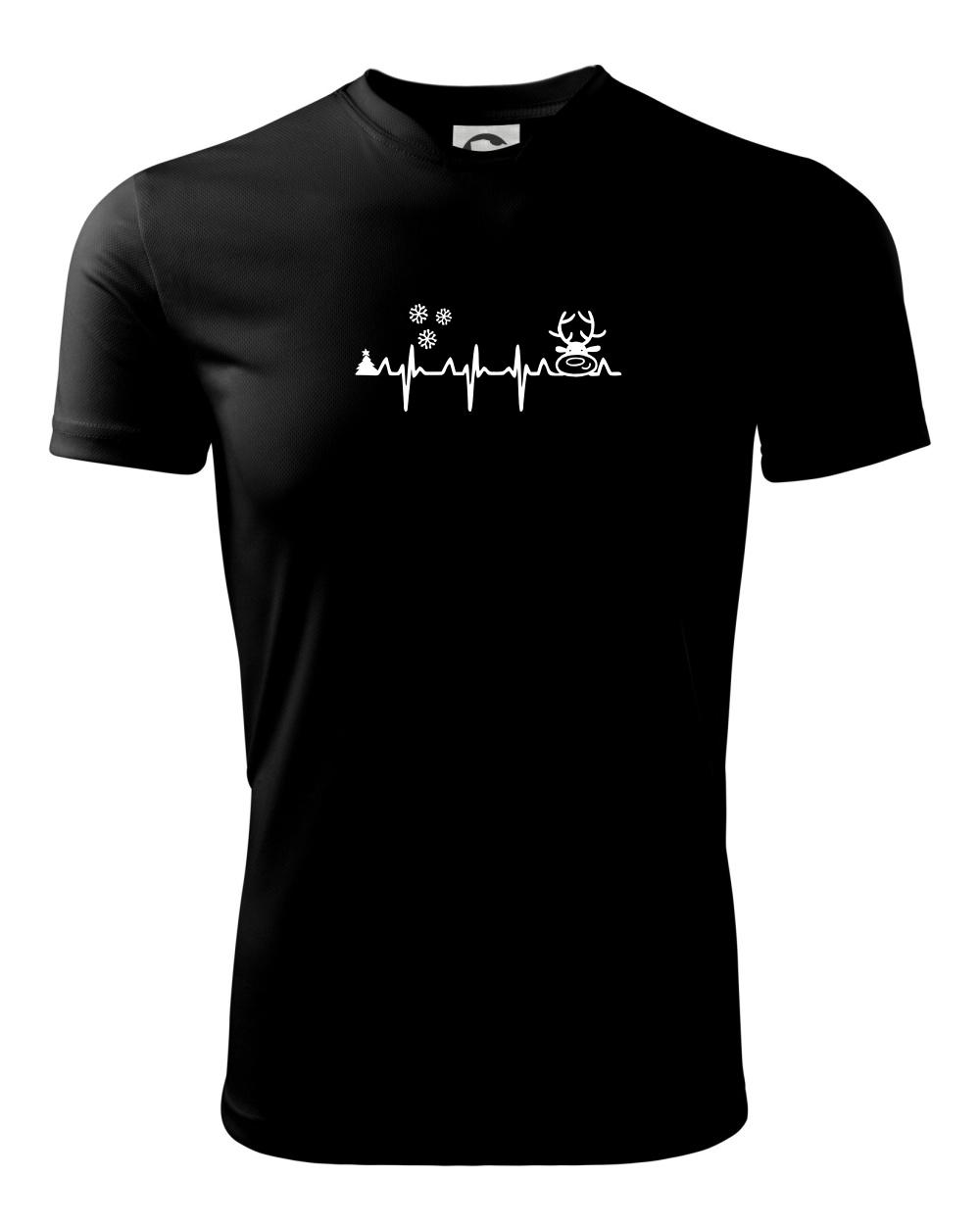 EKG Vánoce Vločky a sob - Dětské triko Fantasy sportovní (dresovina)