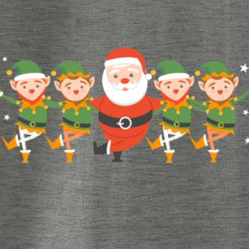 Tancující Santa a čtyři skřítci