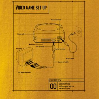 Nákres TV video hra kulatá