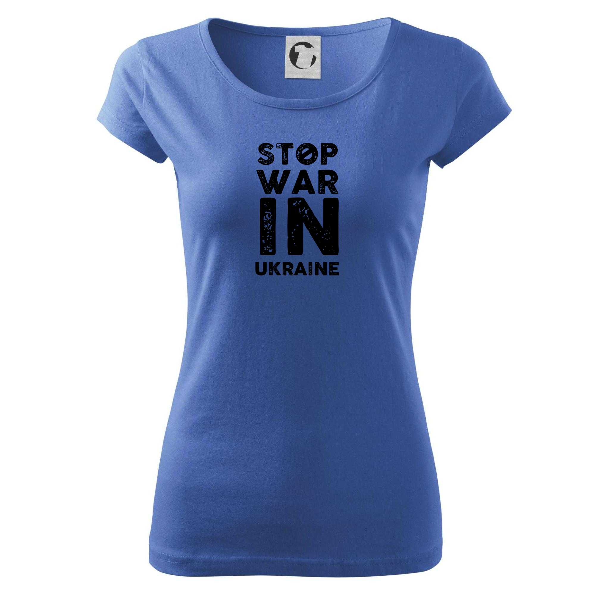 Černý nápis Stop war in ukraine - Pure dámské triko