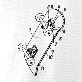 Skateboard nákres prkna