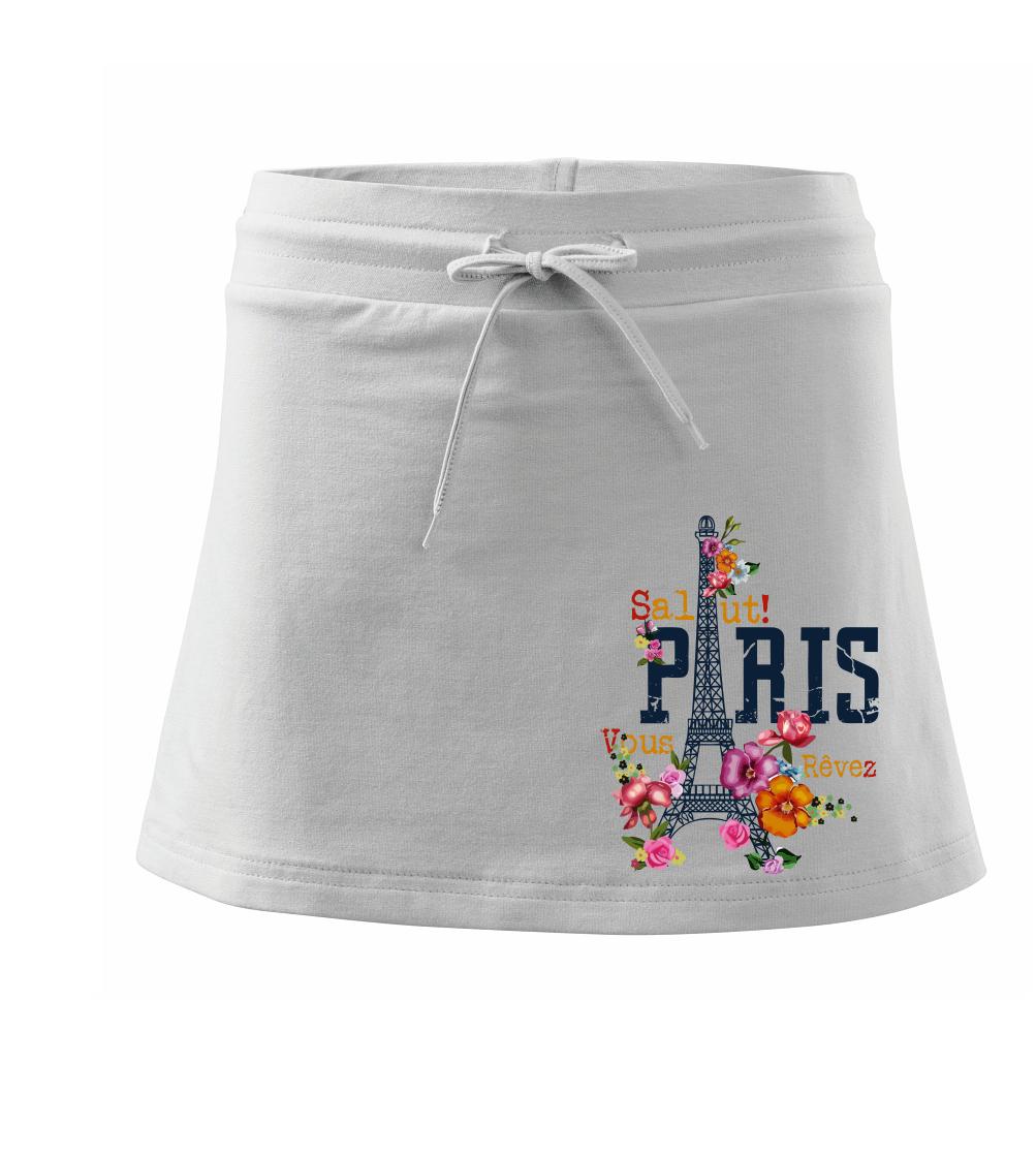 Paris salut vous revez - Sportovní sukně - two in one