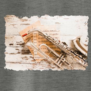 Saxofon fotka dřevo