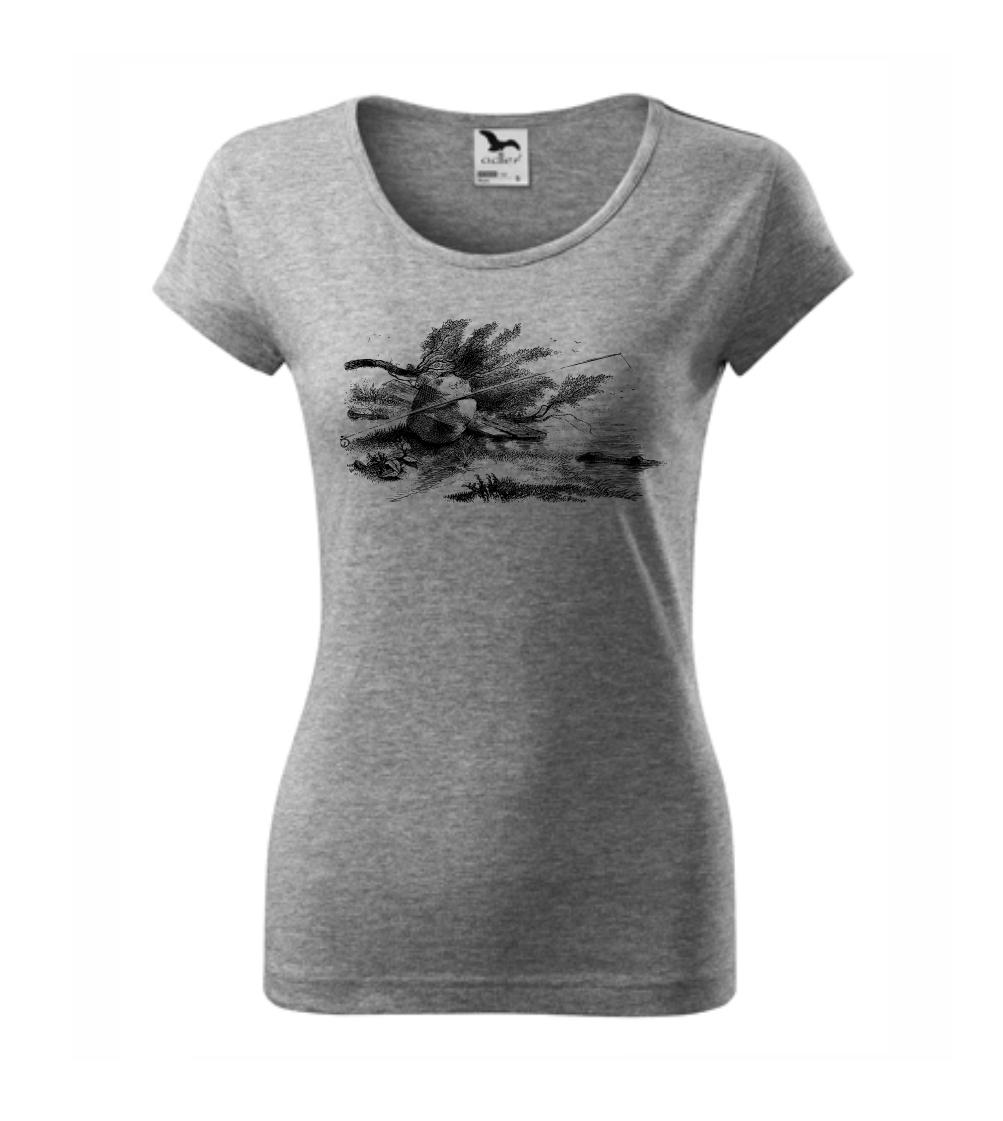 Kreslený prut opřený o kámen