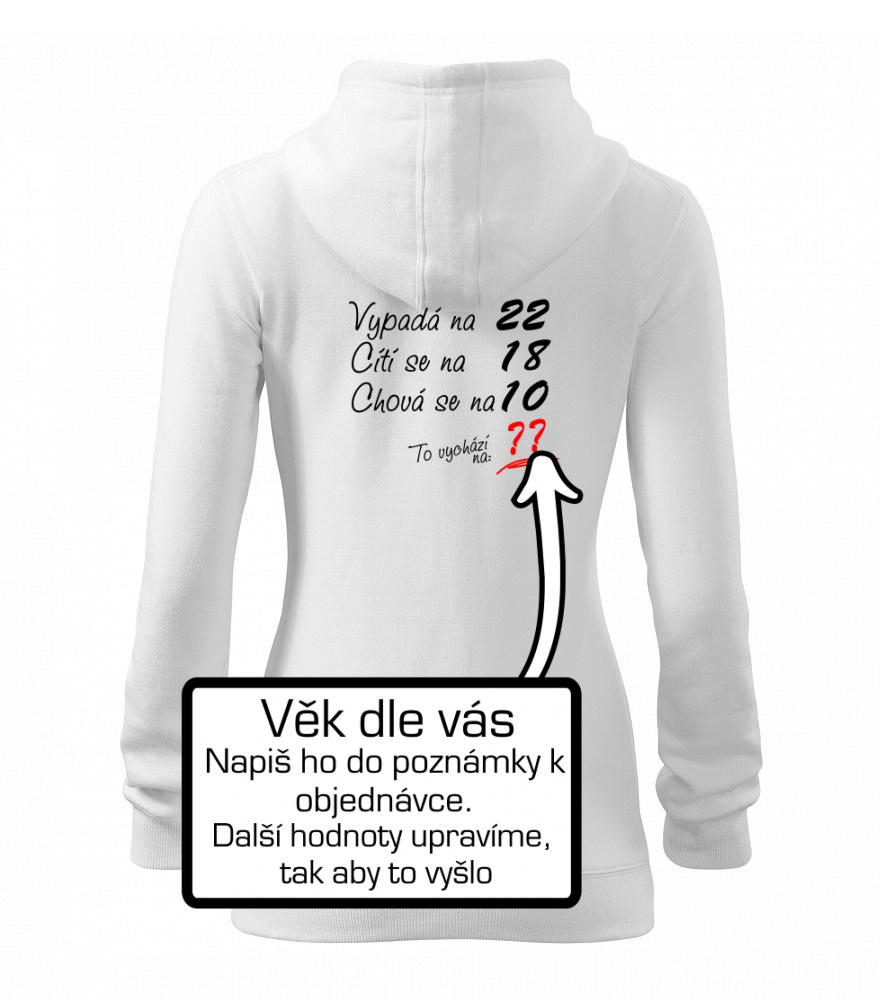 Vypadá, cítí se, chová se - vlastní věk - Dámská mikina trendy zipper s kapucí