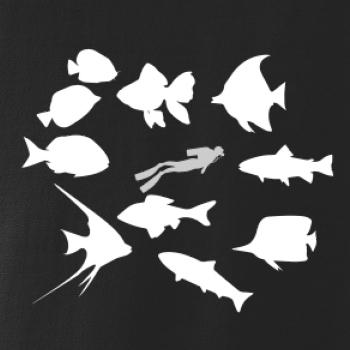 Potápeč ryby čtverec