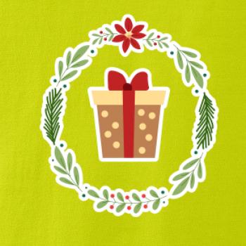 Vánoční věnec s dárkem