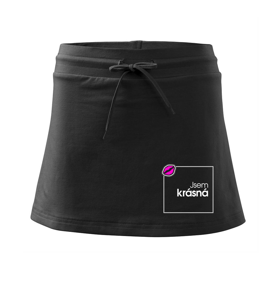 Jsem krásná ve čtverci - Sportovní sukně - two in one