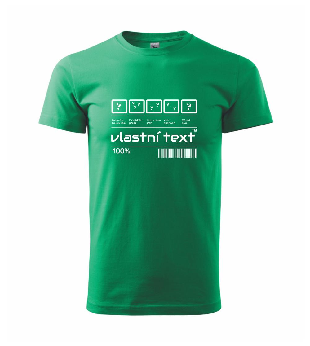 Čárový kód - Vlastní text Čárový kód - Vlastní text