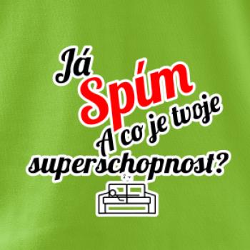 Já spím - tvoje superschopnost? šikmý nápis