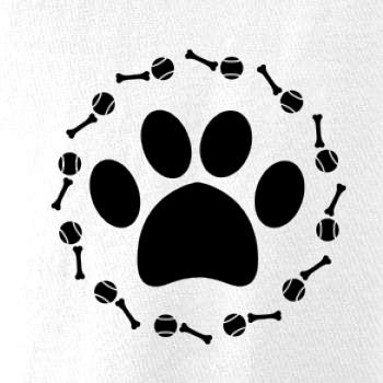 Tlapka míč kost pes