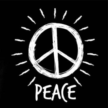 Peace symbol černobílý Peace symbol černobílý