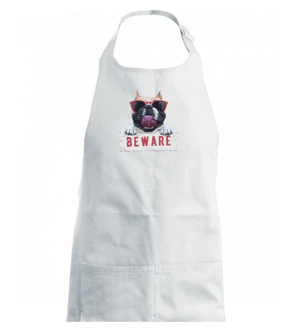 Pug - beware - Dětská zástěra na vaření