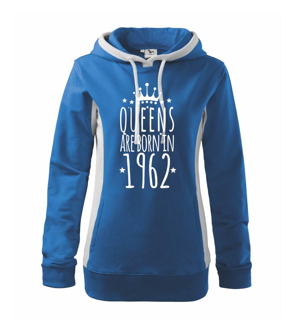 Queens are born in 1962 - Mikina dámská Kangaroo s kapucí