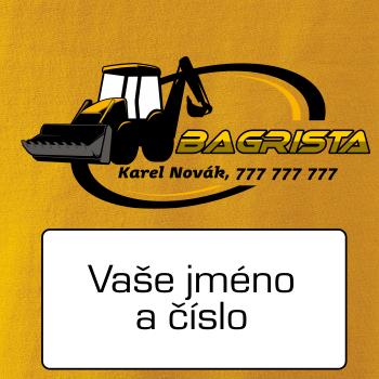 Bagrista v kruhu - vlastní nápis Bagrista v kruhu - vlastní nápis