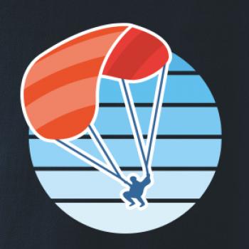 Paragliding oranžový v modrém kolečku