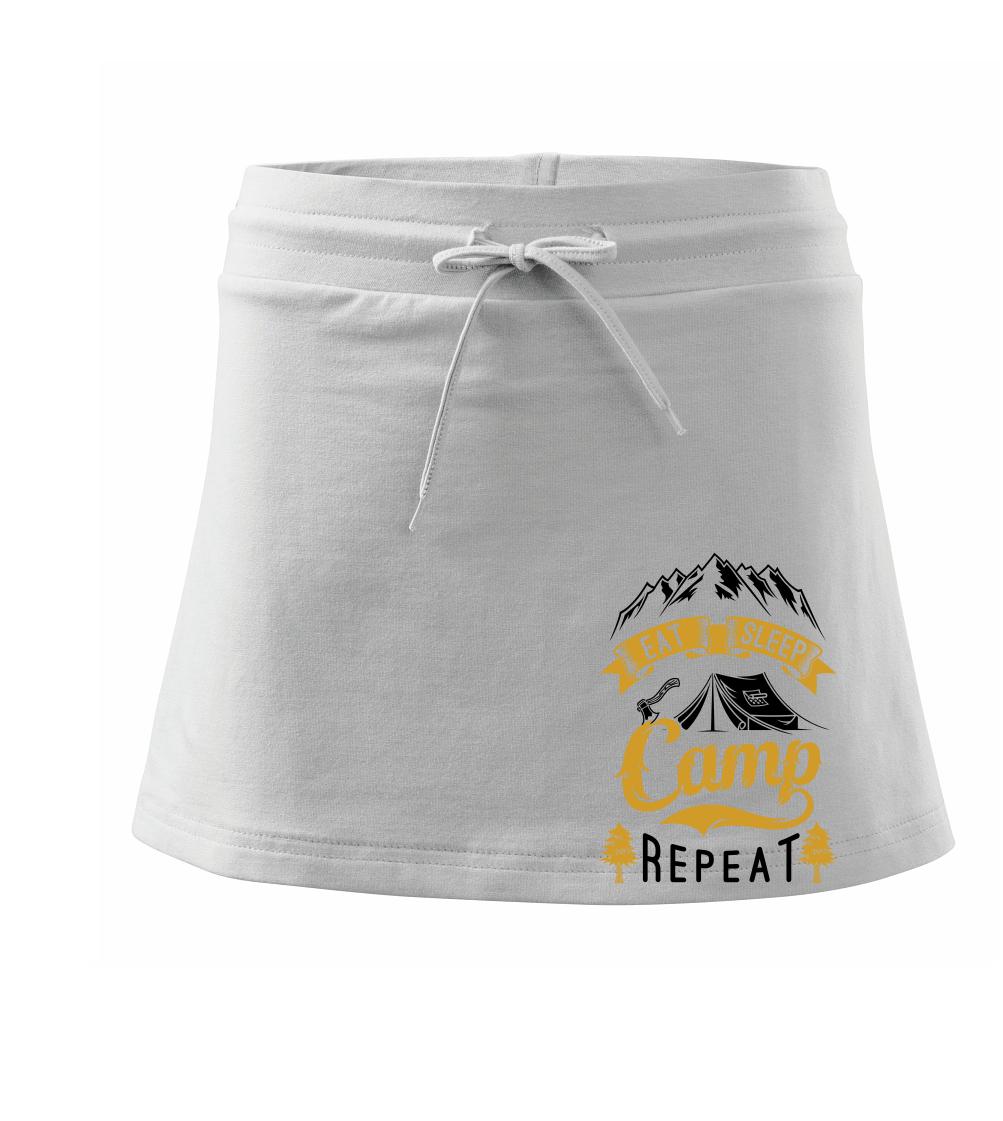 Eat Sleep Camp Repeat - Sportovní sukně - two in one