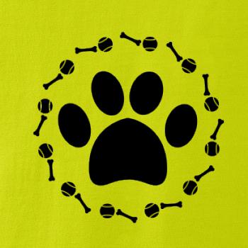 Tlapka míč kost pes