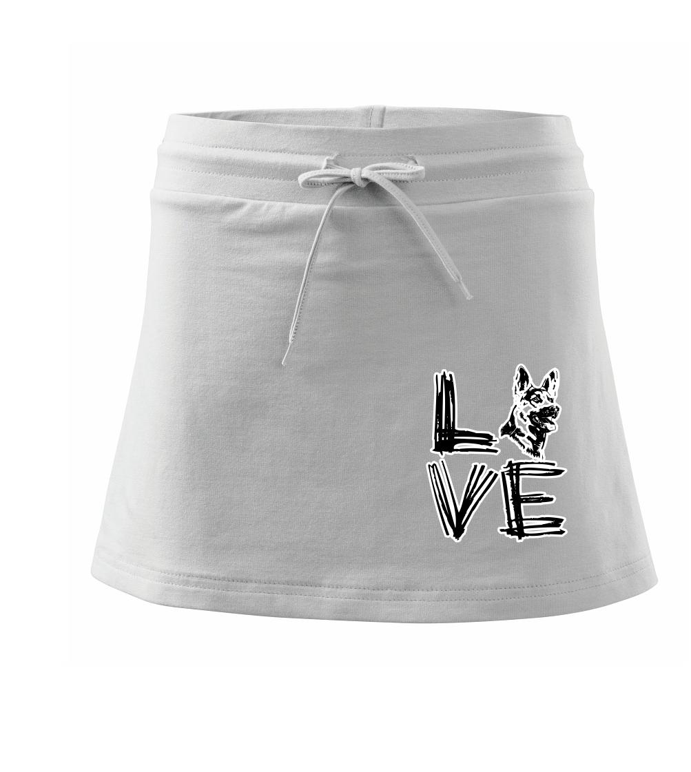 Love - Německý ovčák - Sportovní sukně - two in one