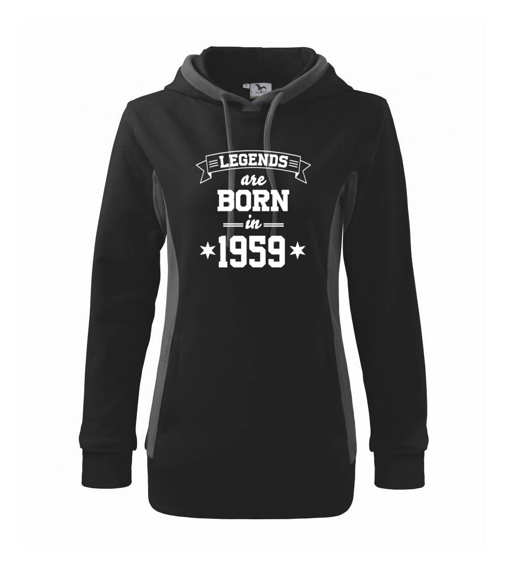 Legends are born in 1959 - Mikina dámská Kangaroo s kapucí