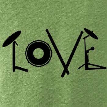 Love bubeník nápis