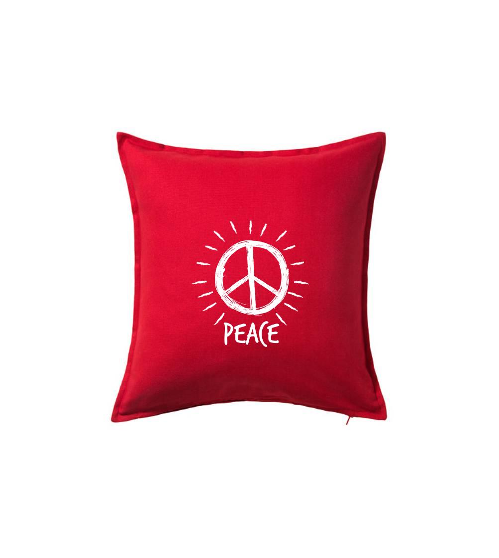 Peace symbol černobílý - Polštář 50x50