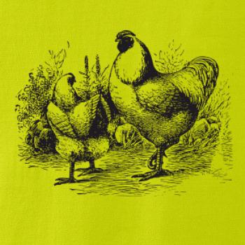 Slepičí rodina malovaná