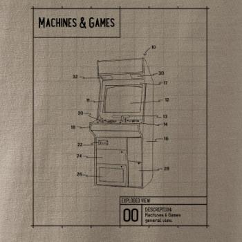 Nákres herní automat zepředu