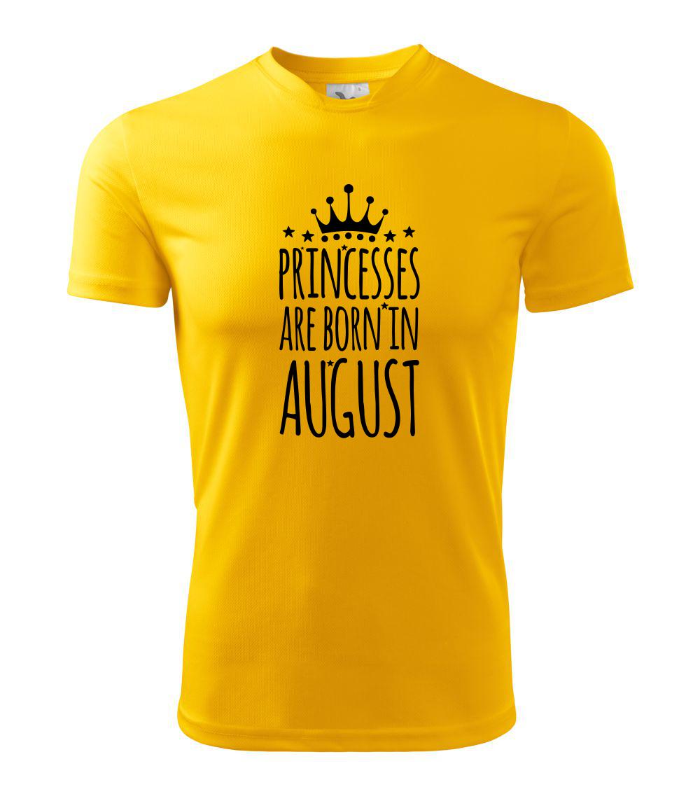 Princesses are born in August - Dětské triko Fantasy sportovní (dresovina)