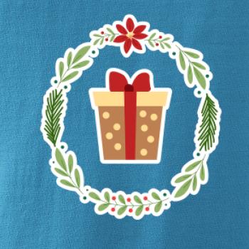 Vánoční věnec s dárkem