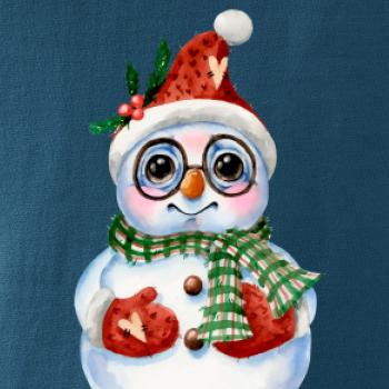 Sněhulák kreslený s brýlemi