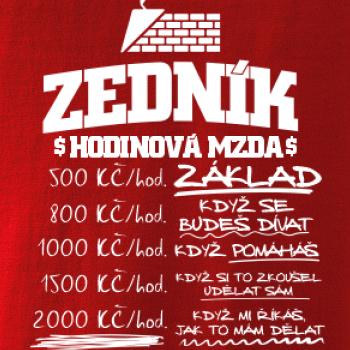 Hodinová mzda zedník Hodinová mzda zedník