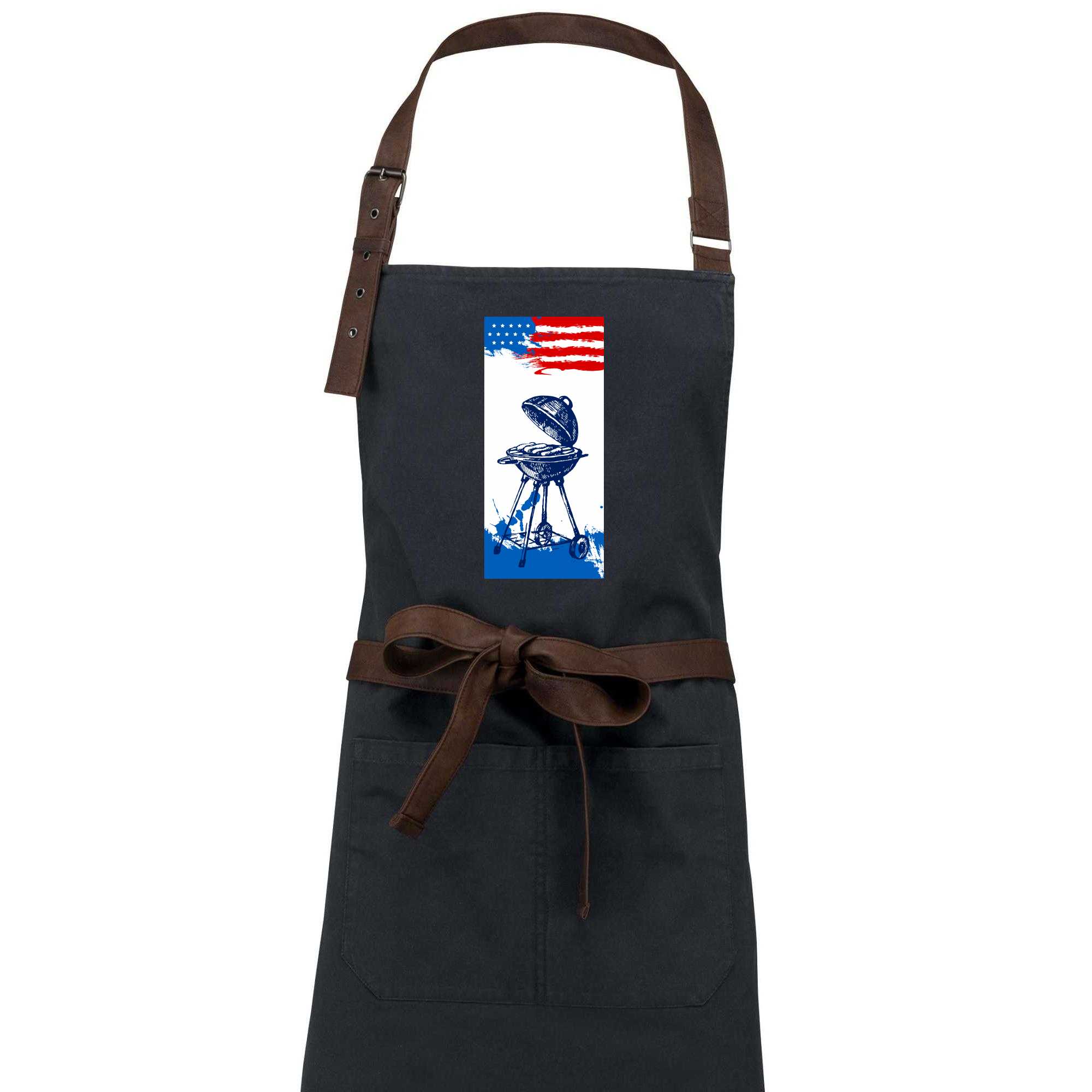 USA BBQ draw grill - Zástěra Vintage