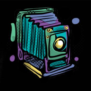 Foťák barevný starý - jedna čočka