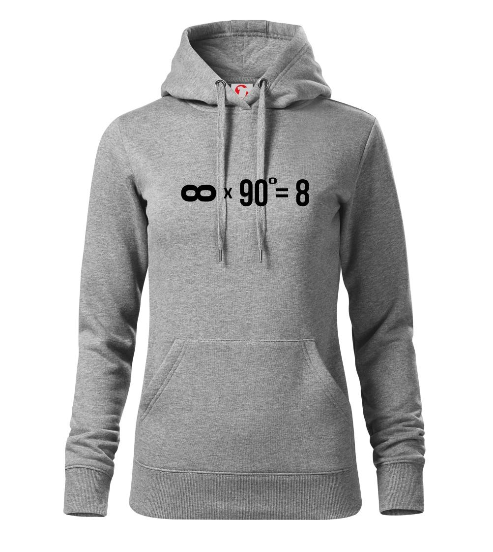 Nekonečno matematika - Mikina dámská Cape s kapucí