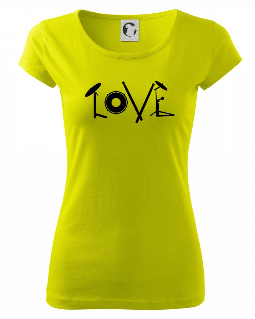 Love bubeník nápis