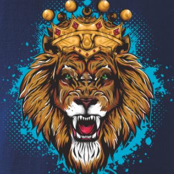 Lev kreslený s korunou