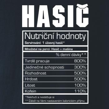 Nutriční hodnoty - hasič, hasička