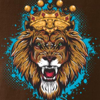 Lev kreslený s korunou