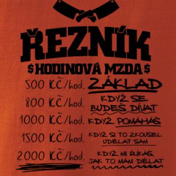 Hodinová mzda řezník Hodinová mzda řezník