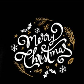 Merry christmas - nápis kulatý