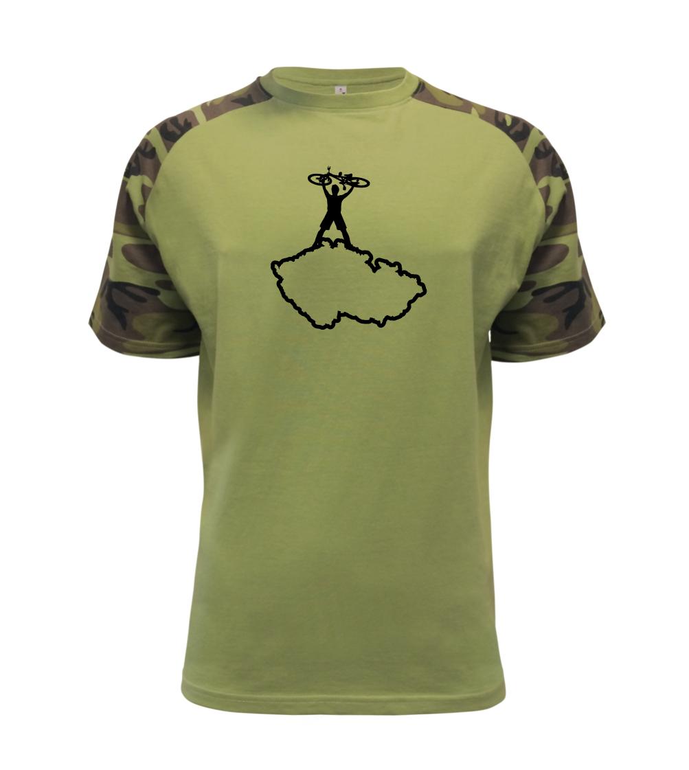 Mapa ČR - cyklista na prsou - Raglan Military