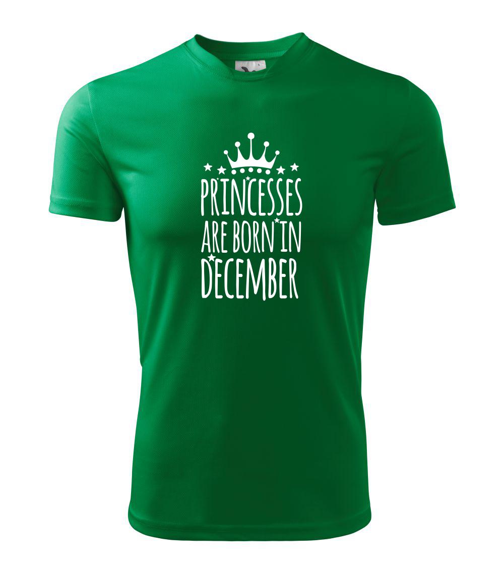 Princesses are born in December - Dětské triko Fantasy sportovní (dresovina)